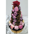 25cm Purple Marble Strawberry Tower (Small)